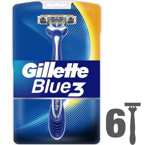 Gillette Blue3 Men's Disposable Razors 6 pcs