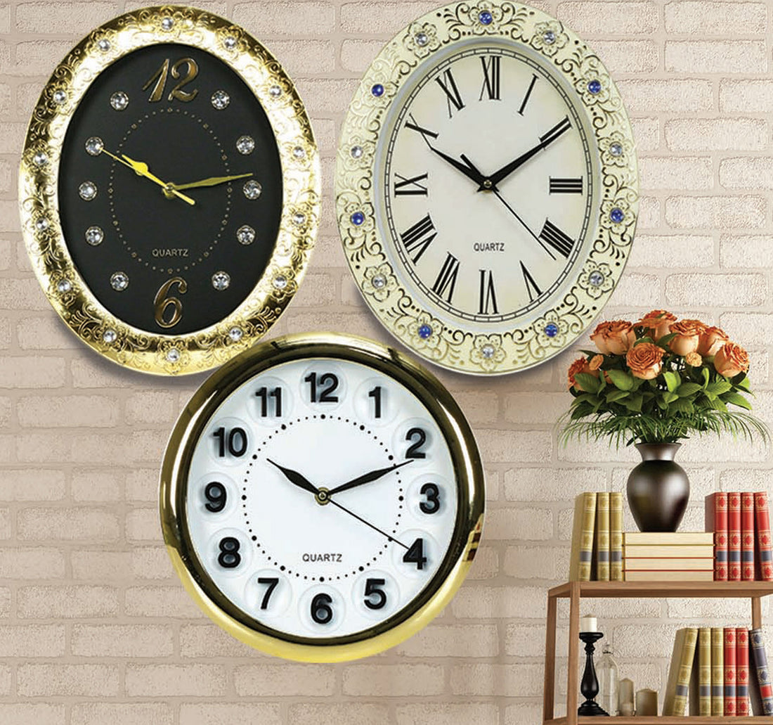 Mapile Leaf Wall Clock NES-2310 31cm Assorted Per pc