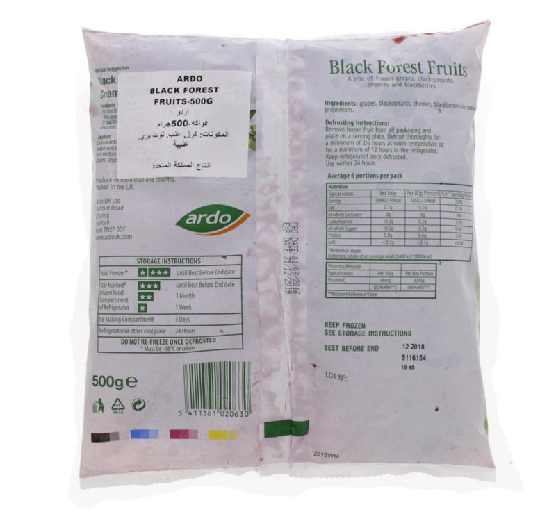 Ardo Black Forest Fruits 500 g