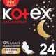 Kotex Maxi Protect Thick Overnight Protection Sanitary Pads with Wings 24 pcs