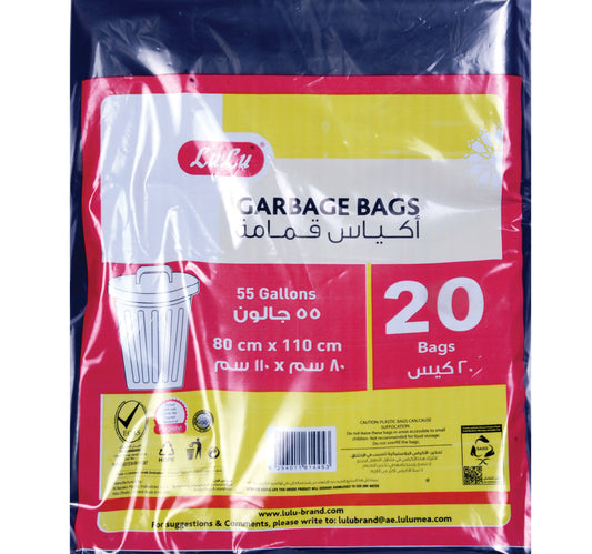 LuLu Garbage Bags 55 gallon Size 80x110cm 20pcs