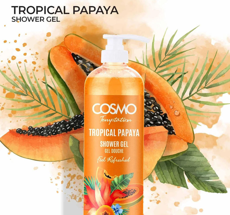 Cosmo Temptation Tropical Papaya Shower Gel 1 Litre