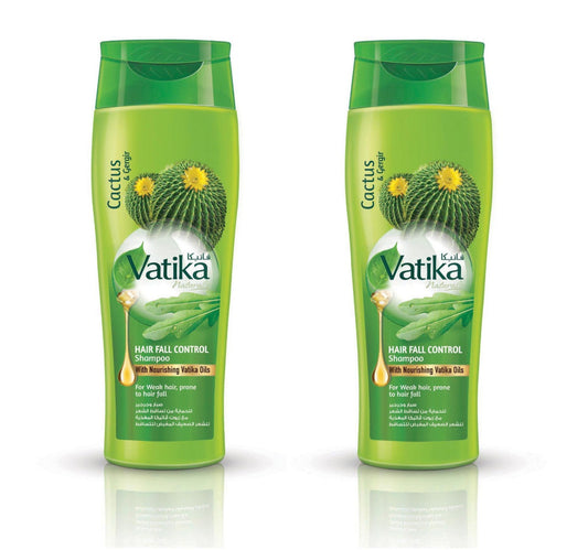 Vatika Cactus And Gergir Hair Fall Control Shampoo 2 x 400 ml