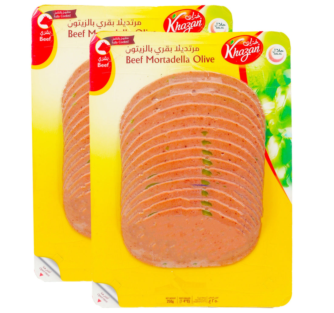 Khazan Beef Mortadella Olive Value Pack 2 x 250 g
