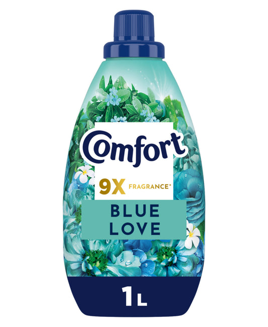 Comfort Concentrate Fabric Softener Blue Love 9x fragrance 1 Litres