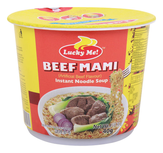 شوربة المعكرونة الفورية من Lucky Me Beef Mami 40 جم