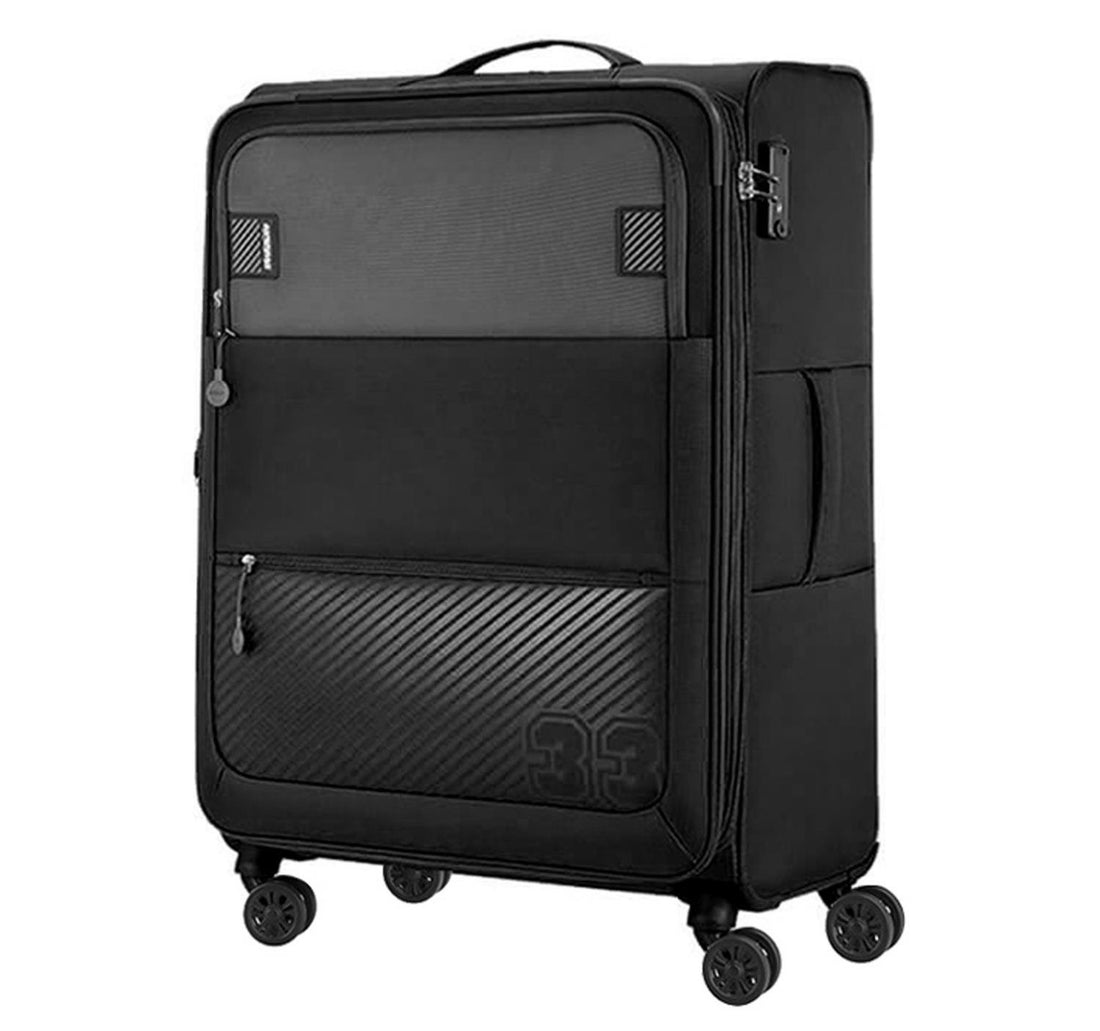 American Tourister Majores Soft Trolley with TSA Combination Lock, 59 cm, Black