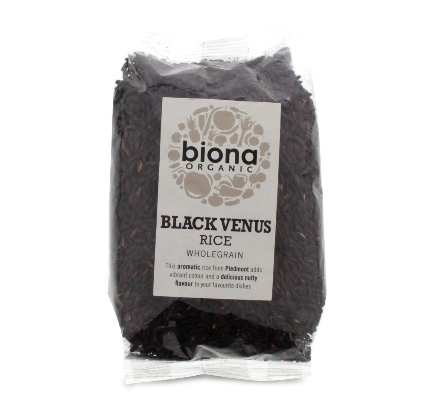 أرز بيونا العضوي الأسود الكامل الحبة 500 غرام