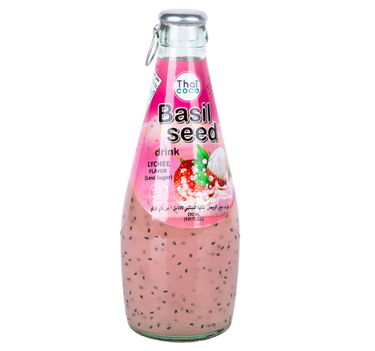 Thai Coco Lychee Flavor Basil Seed Drink 290 ml