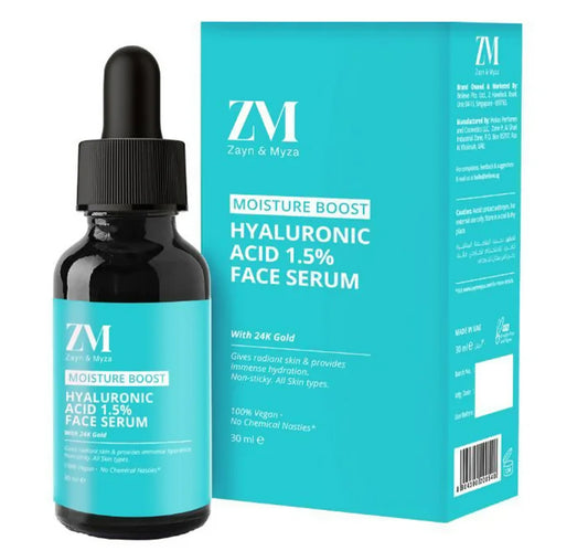 Zayn & Myza Hyaluronic Acid 1.5 % with 24 k Gold Face Serum, 30 ml