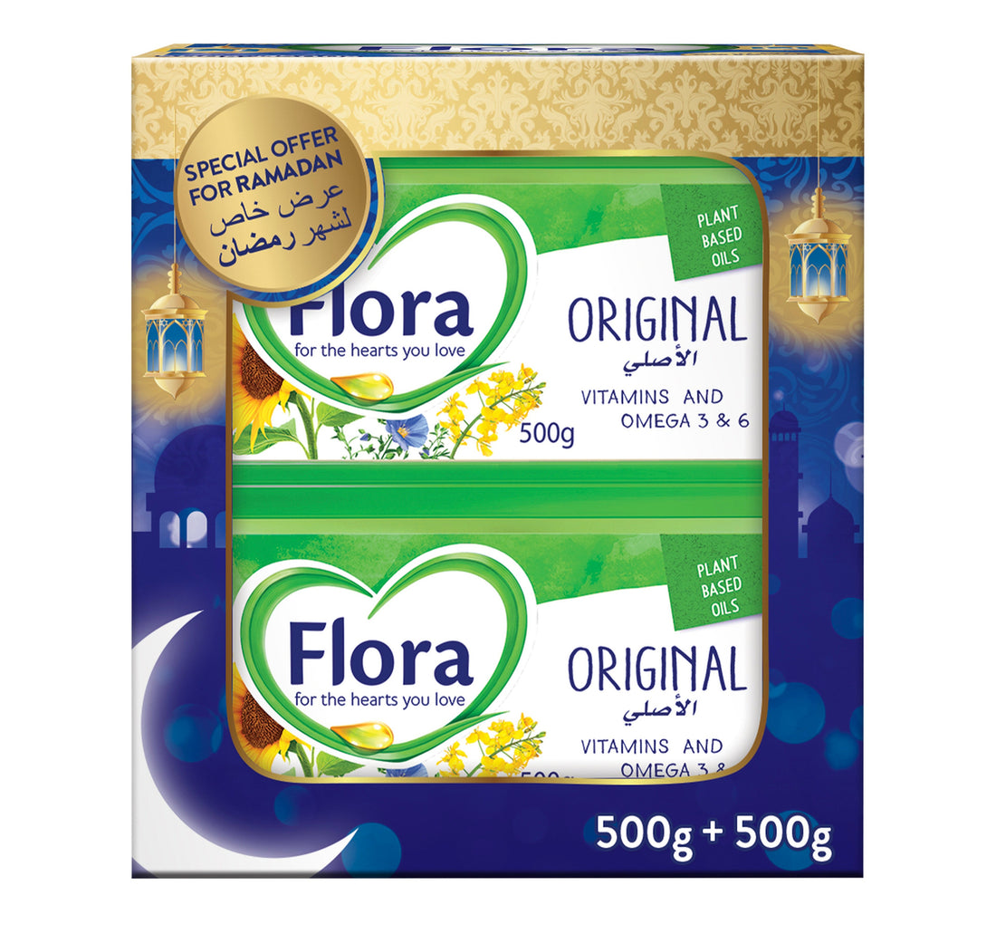 Flora Original Vegetable Oil Spread Value Pack 2 x 500 g