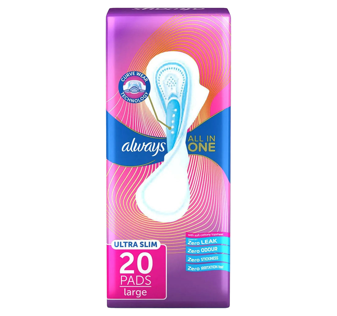 فوط صحية أولويز الكل في واحد فائقة النحافة، 20 قطعة