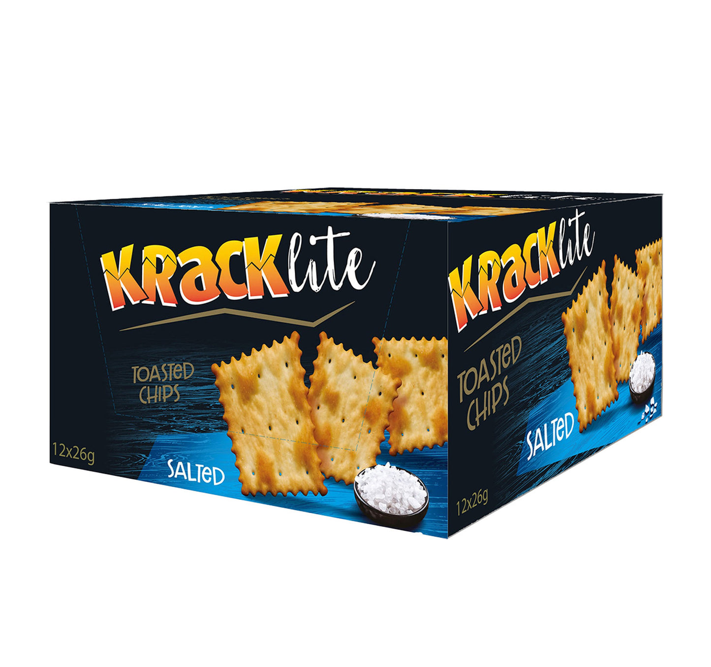 Kracklite Salted Toasted Chips 12 x 26 g