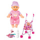 Fabiola Doll with Stroller, 12 inches, BB-1208