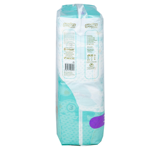Giggles Premium Baby Diaper Size 3 Medium 4-9 kg 62 pcs