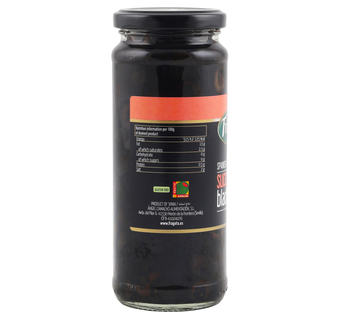 Fragata Spanish Black Olives Sliced 340 g