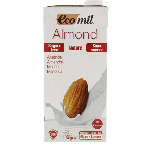 Ecomil Organic Almond Drink Sugar Free 1 Litre
