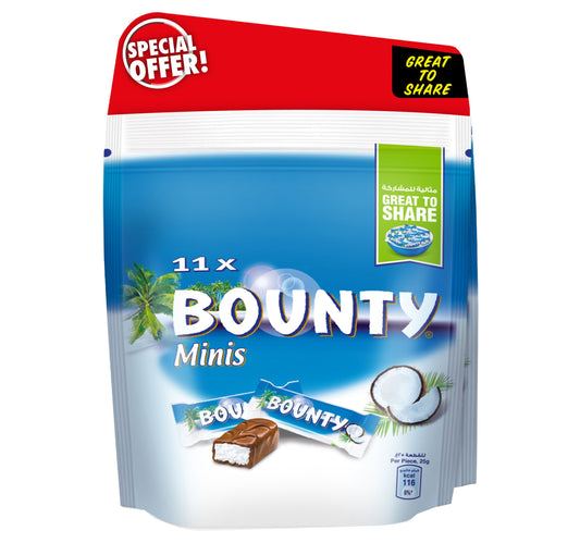 Bounty Minis Chocolate Bar Value Pack 2 x 275 g