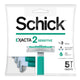 Schick Exacta 2 Sensitive Razors Green 5+2