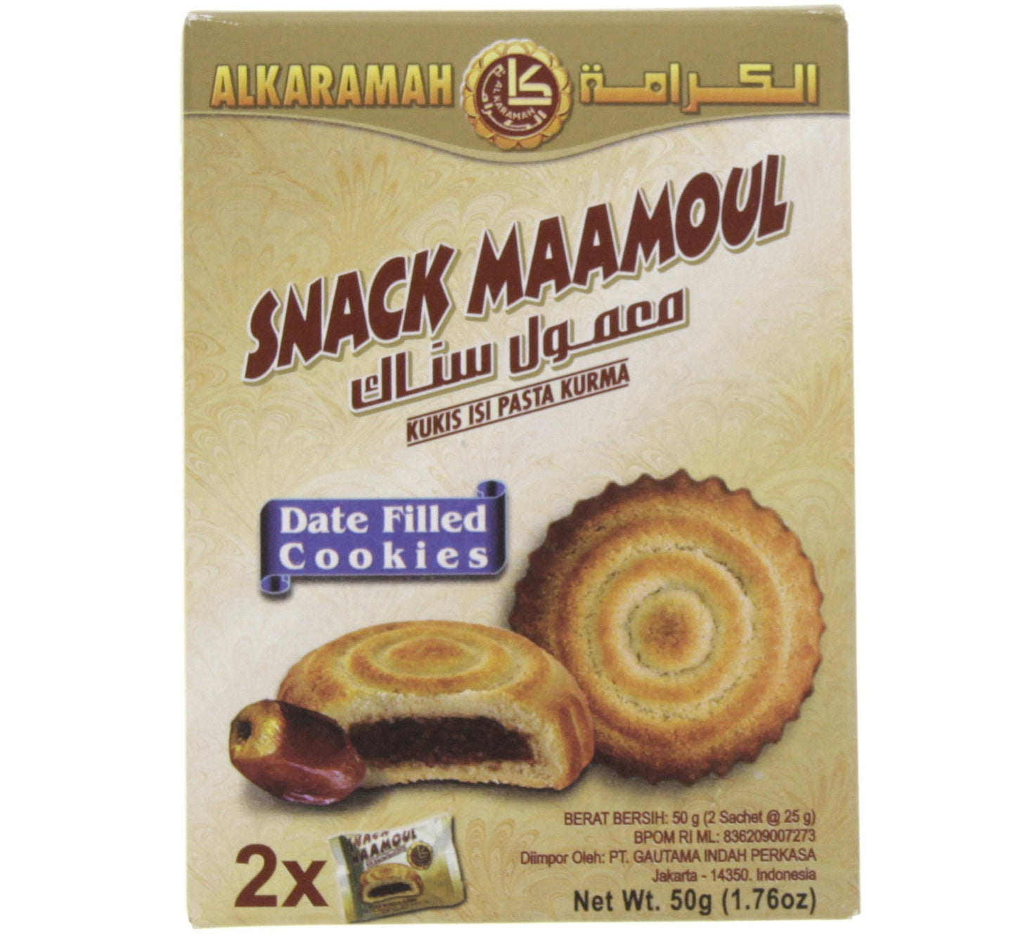 الكرامة سناك معمول محشو بالتمر ١٤ × ٥٠ غرام