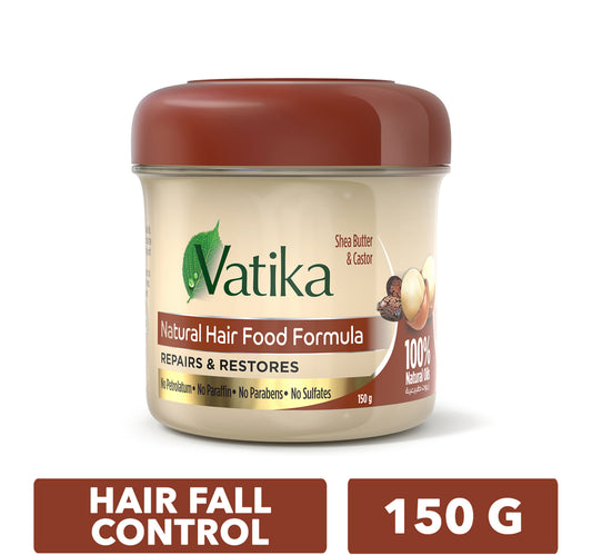 Dabur Vatika Shea Butter & Castor Natural Hair Food Formula 150 ml