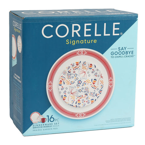 Corelle Dinner Set 16pcs Prairie Garden Red 1135316