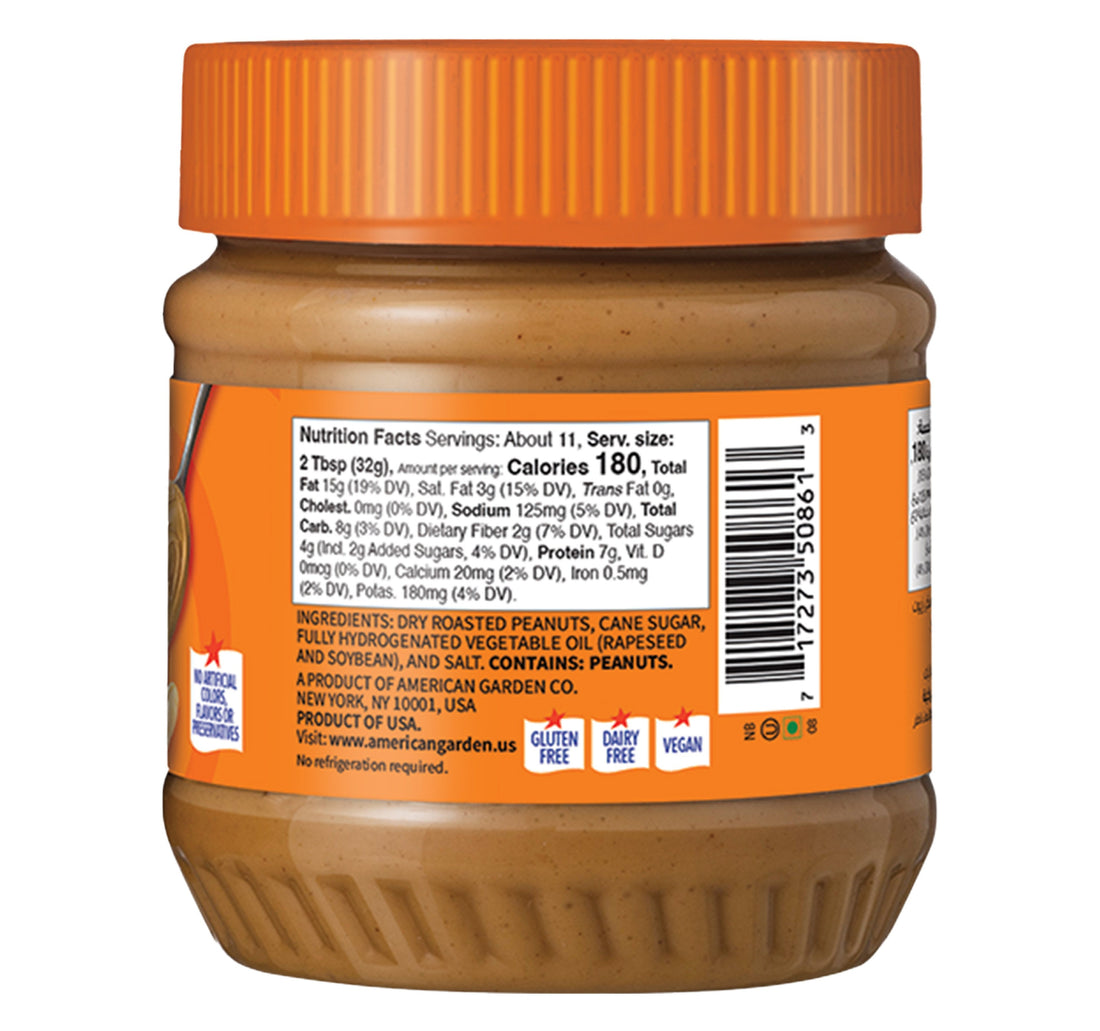 American Garden Vegan & Gluten Free Creamy Peanut Butter 340 g