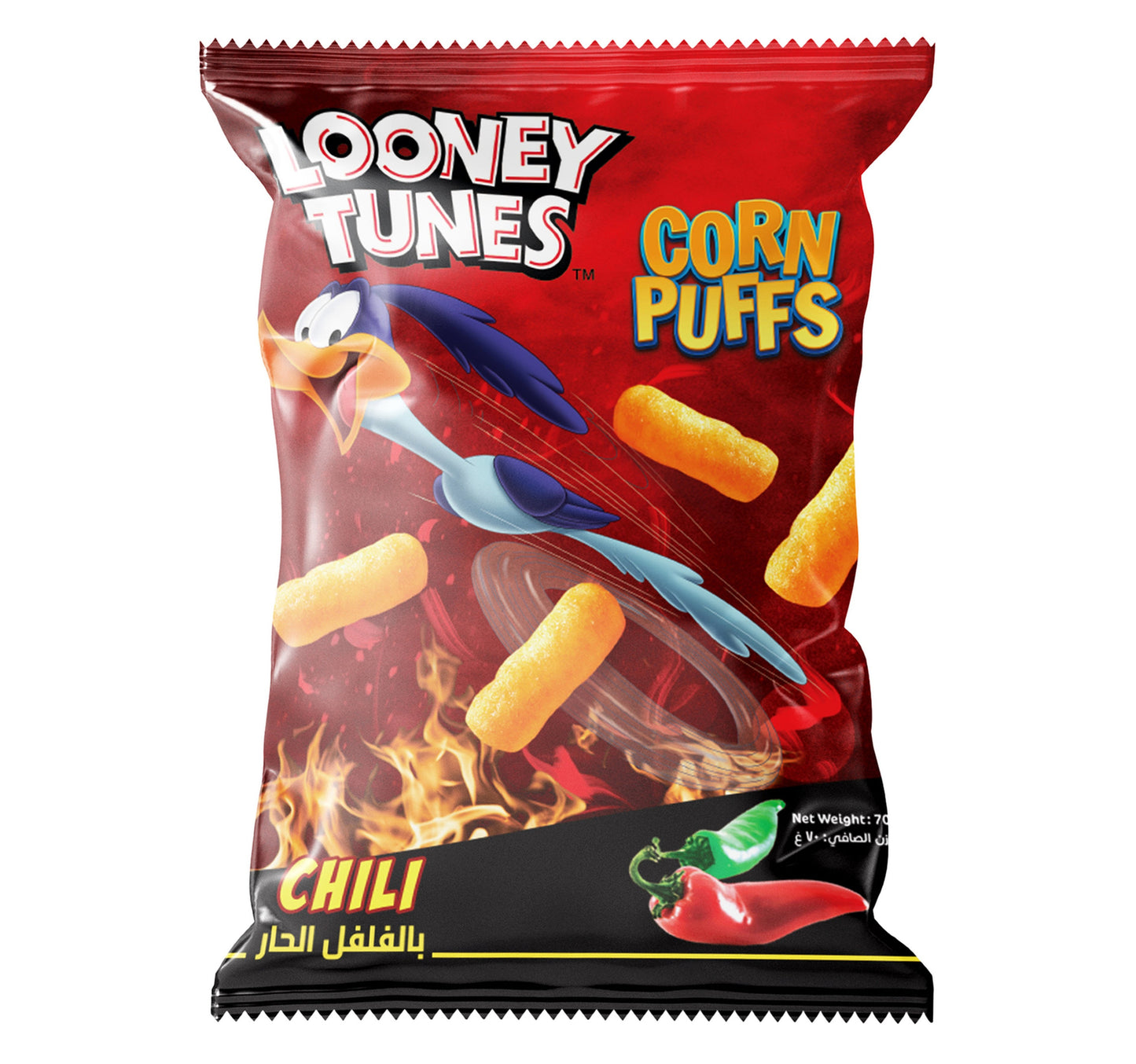 Looney Tunes Chili Corn Puffs 70 g