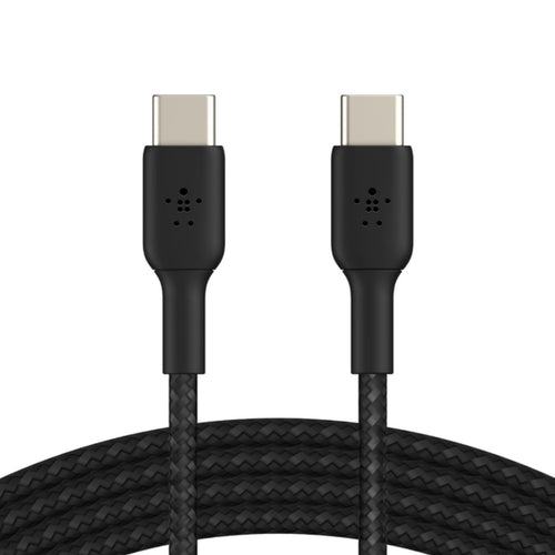 Belkin BoostCharge Braided USB-C to USB-C Cable, 1 m, Black, CAB004BT Lulu Hypermarket