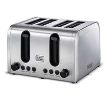 Black+Decker 4 Slice Toaster, 2100 W, Stainless Steel, ET444-B5