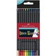 Faber-Castell Black Edition Black Wood And Supersoft Lead Colour Pencils, Pack of 12, FC116412