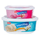 LuLu Ice Cream Vanilla 1 Litre + Strawberry Value Pack 500 ml