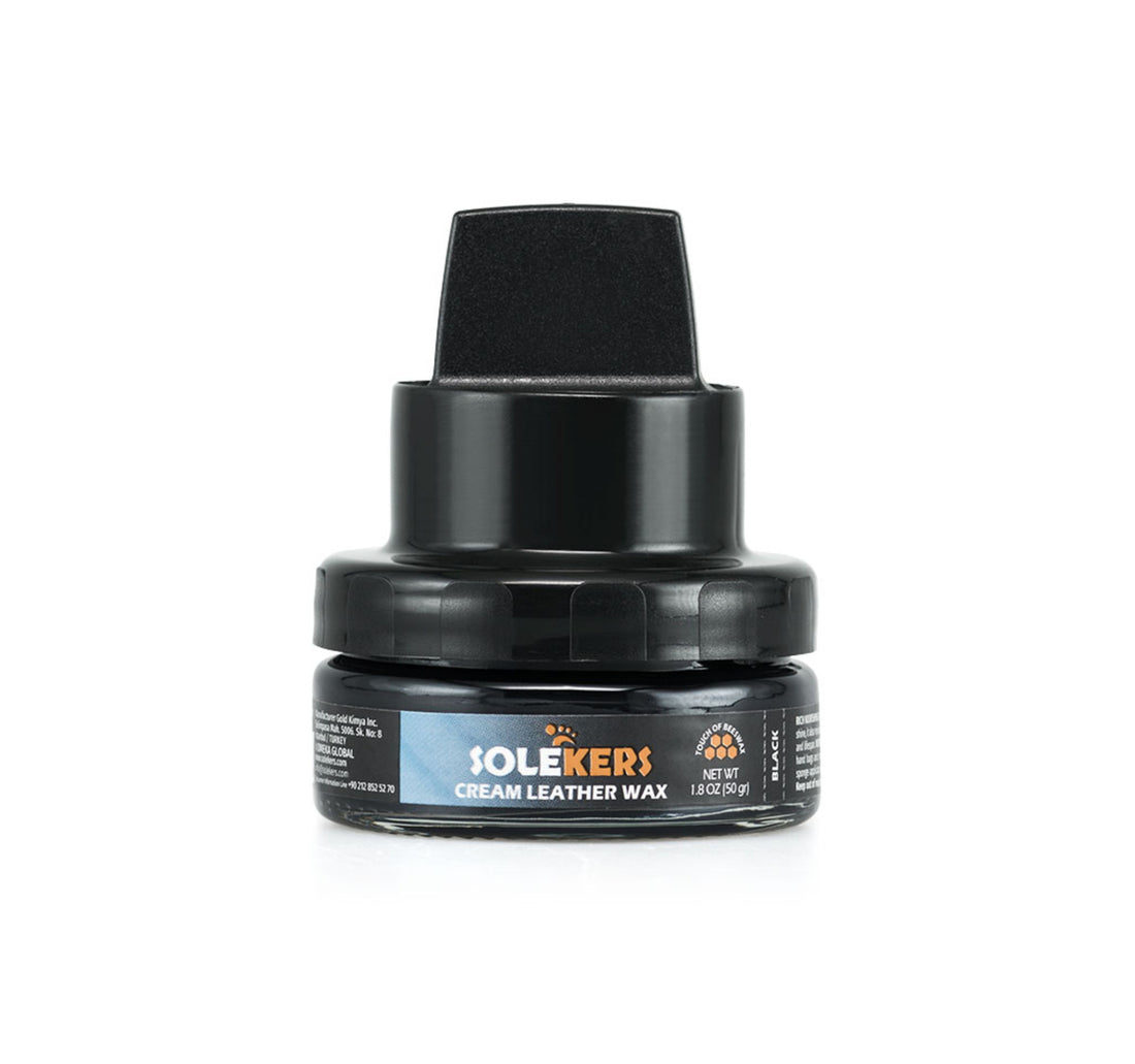Solekers Cream Leather Wax Black 50 ml