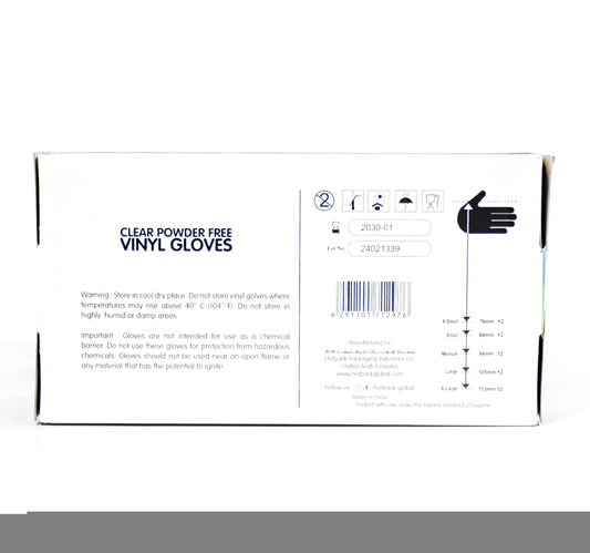Hotpack Disposable Vinyl Gloves 100 pcs