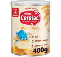 Nestle Cerelac Infant Cereals With Iron + Wheat & Honey From 6 Months 400 g