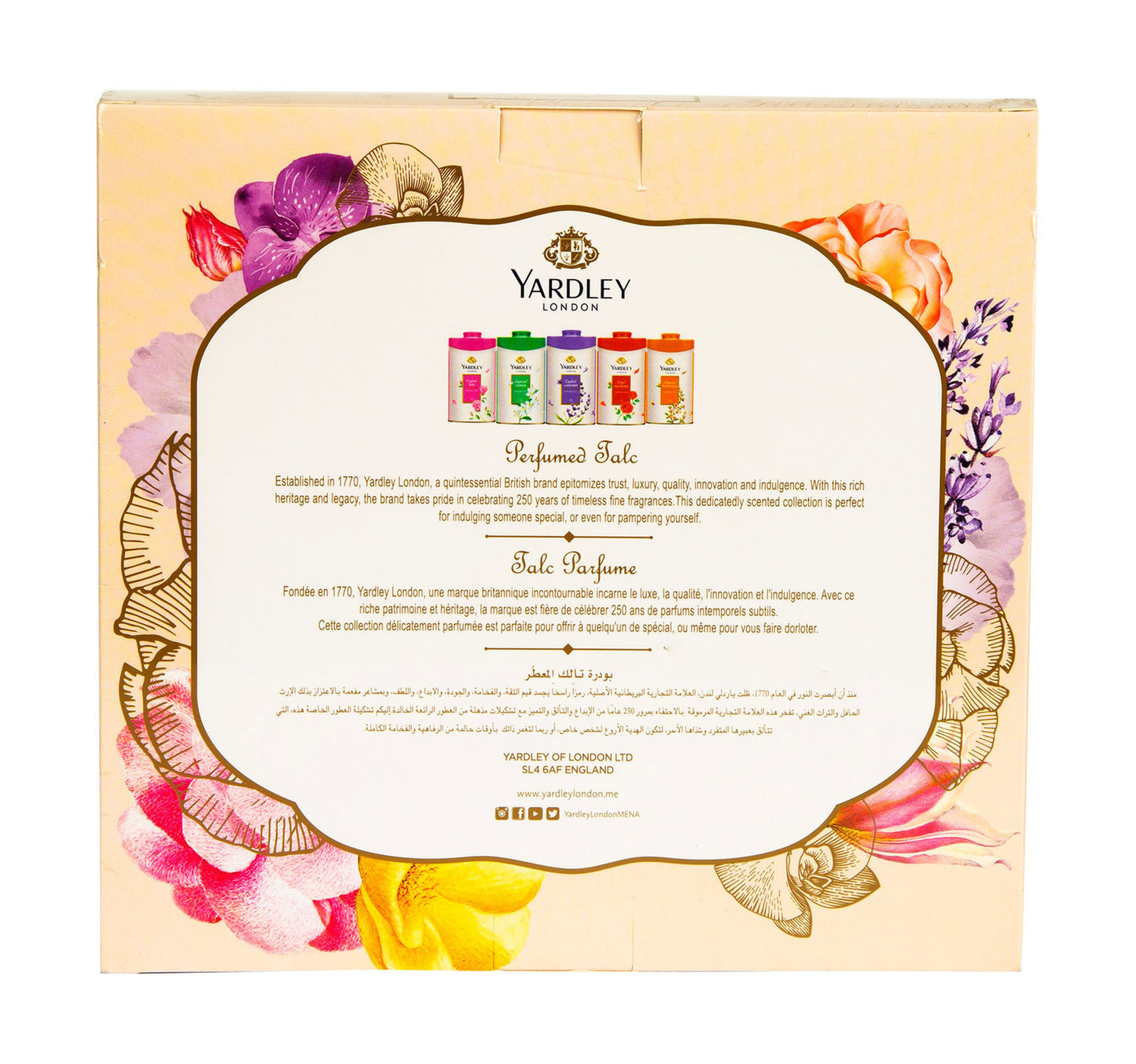 Yardley Perfumed Talc Assorted 2 x 250 g