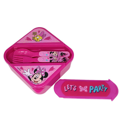 Minnie Lunch Box with Cutlery