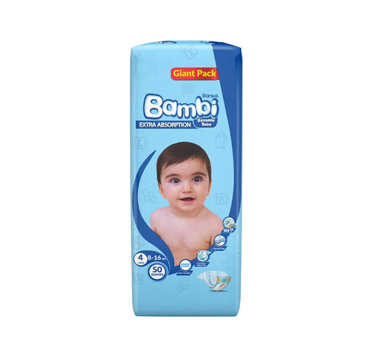 Sanita Bambi Baby Diaper Size 4 Large 8-16 kg 50pcs