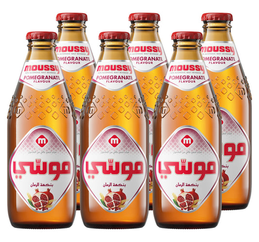 Moussy Pomegranate Flavour Non Alcoholic Malt Beverage 6 x 330 ml