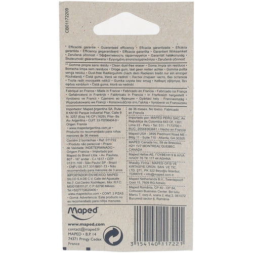 Maped Technic-600 Eraser 2pcs 011722
