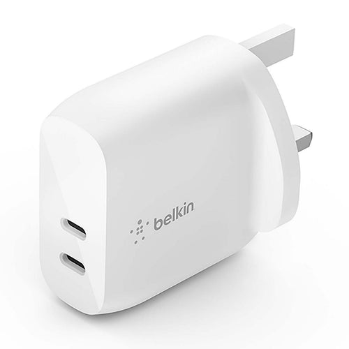 Belkin WCB006myWH Dual 20W USB-C PD Charger Lulu Hypermarket