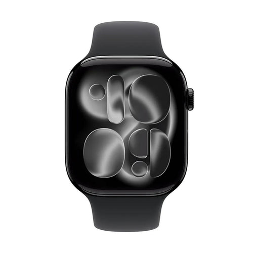 Apple Watch Series 11 GPS + Cellular Smartwatch, 46 mm Jet Black Aluminium Case with Black Sport Band (S/M), MFC24AF/A