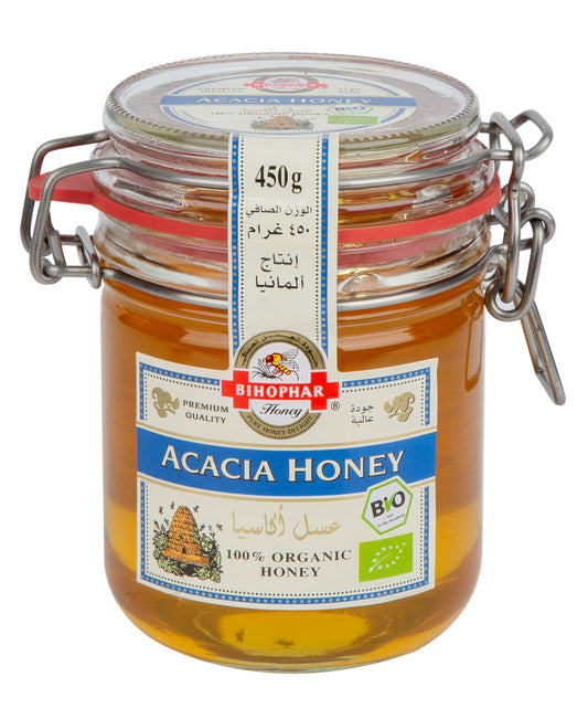 عسل أكاسيا عضوي من بيهوفار 450 غرام