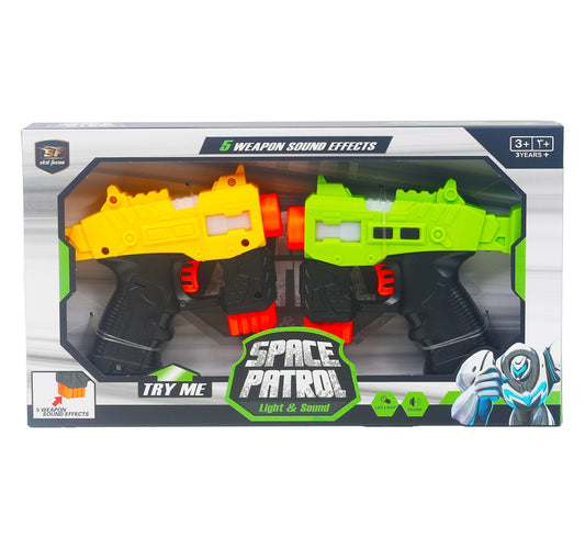 Skid Fusion Battery Operated Light and Sound Space Patrol Gun, 2 pcs