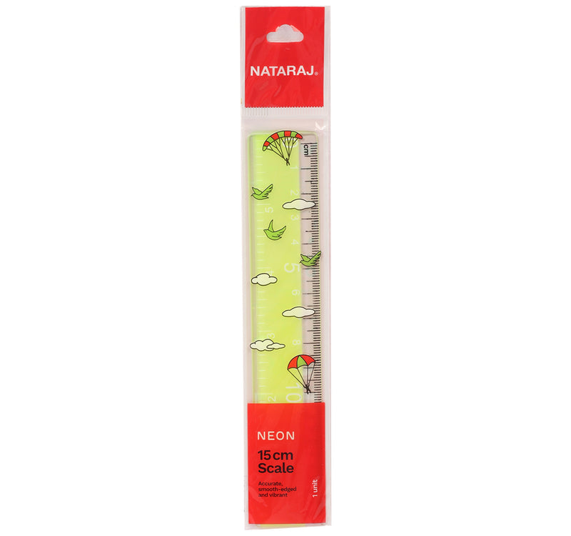 Nataraj Fluorescent Ruler 15cm