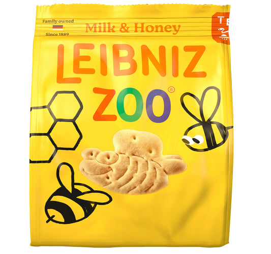 Bahlsen Leibniz Zoo Milk & Honey Biscuits 100 g