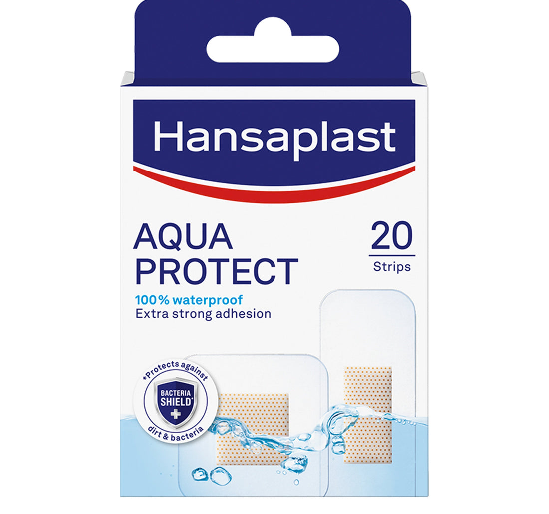 ضمادات الجروح هانسابلاست أكوا بروتكت المقاومة للماء بنسبة 100%، 20 قطعة