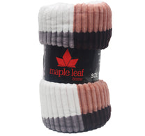 Maple Leaf Flannel Blanket 160 x 220cm Strip Assorted