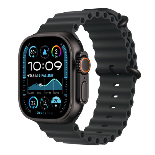 Apple Watch Ultra 2 GPS + Cellular, 49 mm Black Titanium Case with Black Ocean Band Lulu Hypermarket