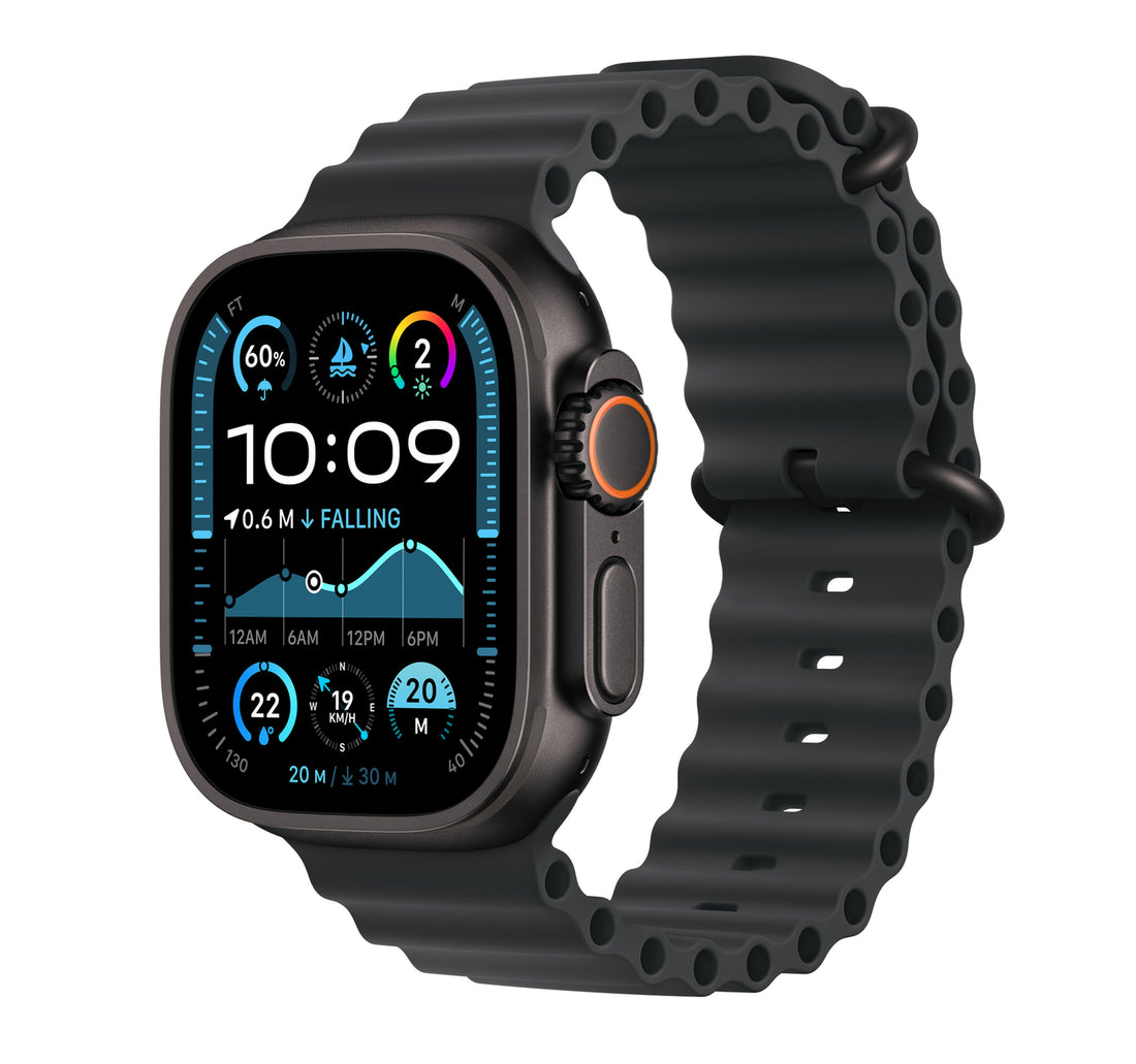 Apple Watch Ultra 2 GPS + Cellular, 49 mm Black Titanium Case with Black Ocean Band